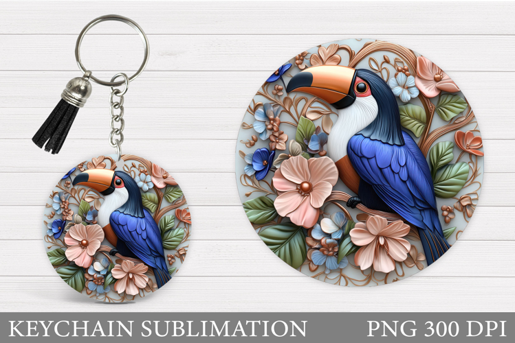 Cute Toucan Keychain. Toucan Sublimation