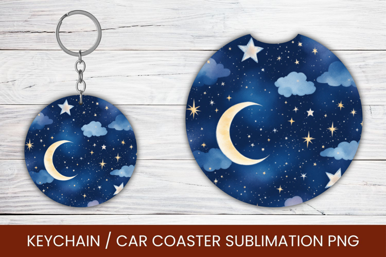 keyring keychain car coaster - gradient glitter