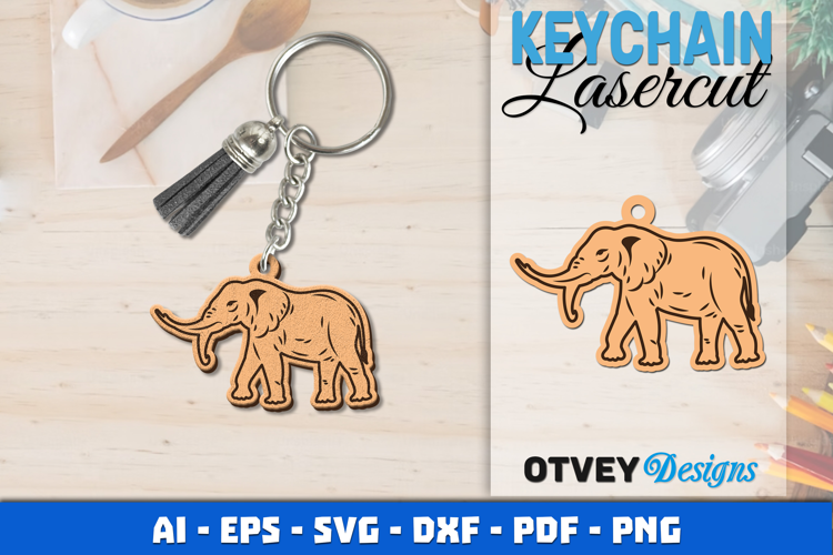 Keychain Animals Lasercut