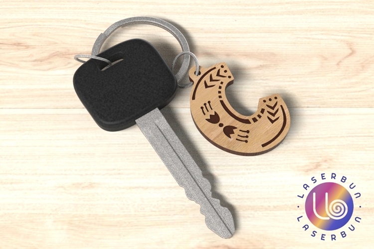 Celtic-Inspired C Keychain SVG for Laser Engraving Craft