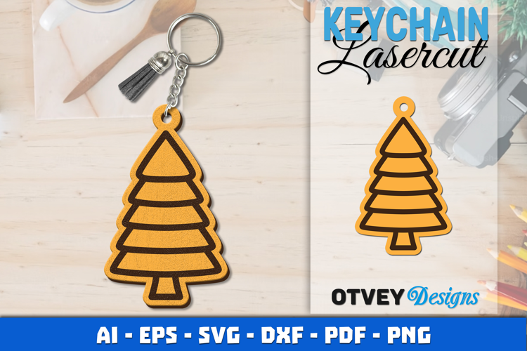 Christmas Keychain Lasercut