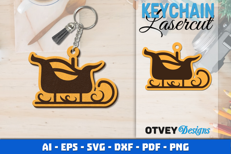 Christmas Keychain Lasercut