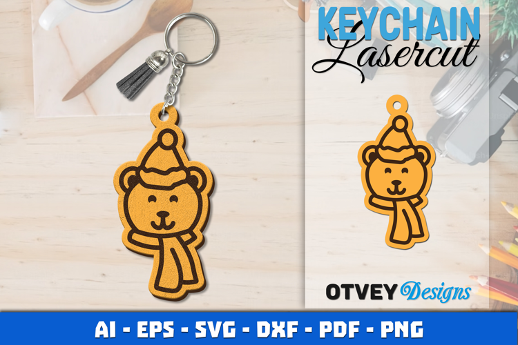 Christmas Keychain Lasercut