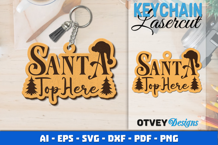 Keychain Christmas Quotes Vintage Lasercut
