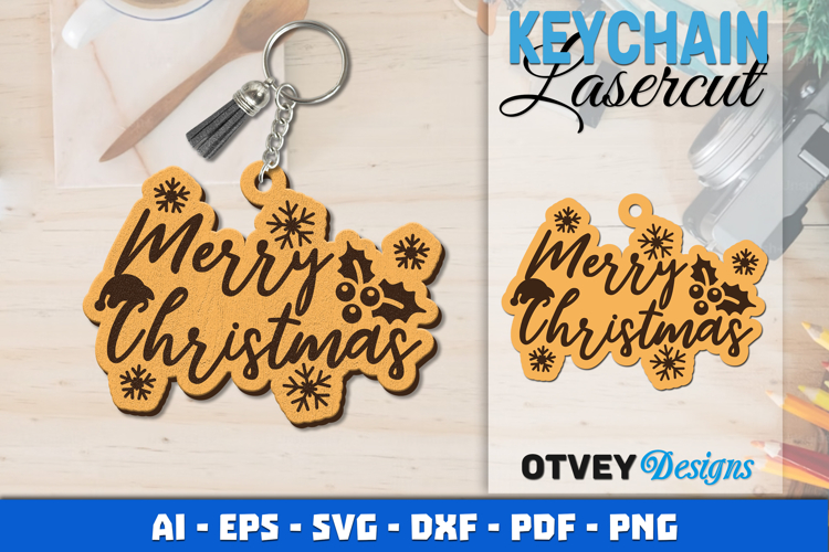 Keychain Christmas Quotes Vintage Lasercut