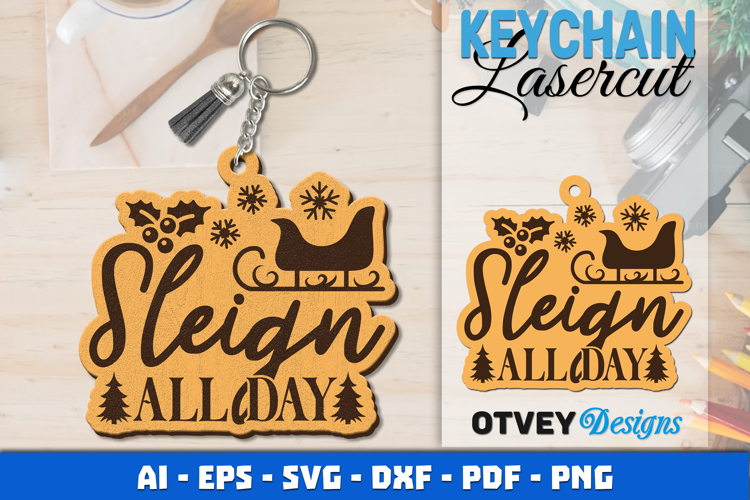 Keychain Christmas Quotes Vintage Lasercut