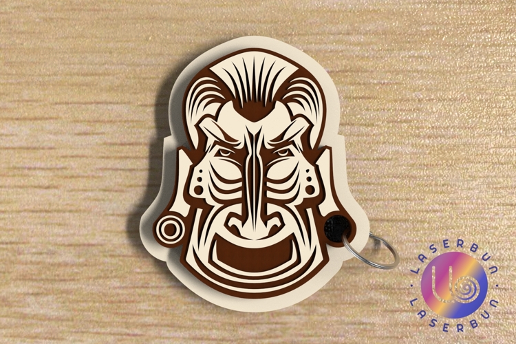 Warrior Mask Keychain SVG Cut Design