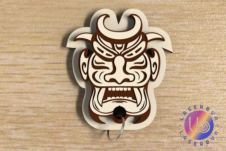 Wooden Tribal Keyring SVG for Engravers