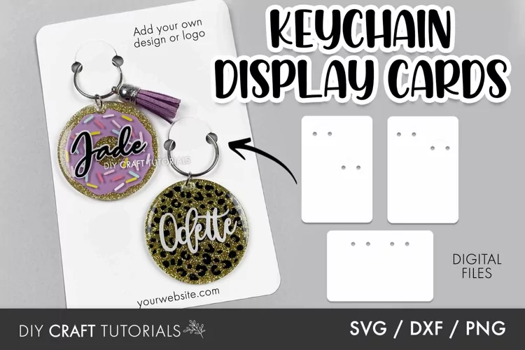 Double Keychain Display Card SVG