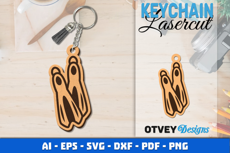 Keychain Diving Lasercut