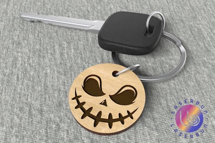Mischievous Pumpkin Laser Cut Keychain