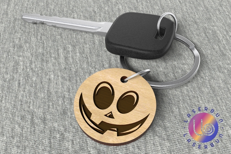 Crazy Eyed Halloween Face Keychain SVG