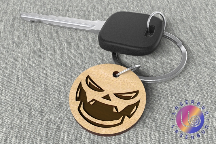 Screaming Face SVG Keychain for Halloween
