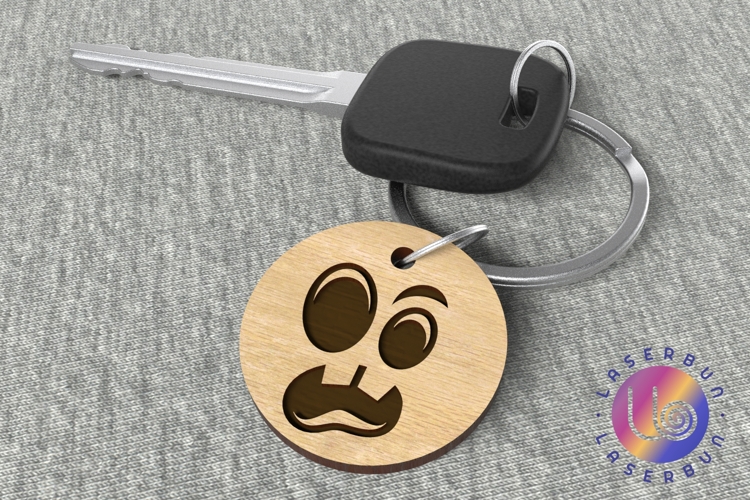 Funny Halloween Face SVG Keychain Design