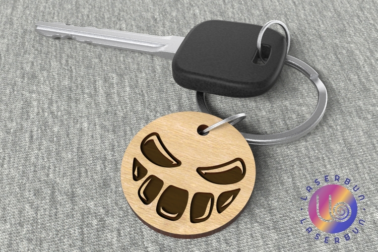 Wicked Grin SVG for Halloween Keychains