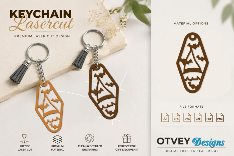 Halloween Keychain Lasercut | Halloween Jewelry Template