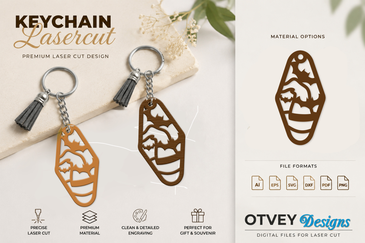 Halloween Keychain Lasercut | Halloween Jewelry Template