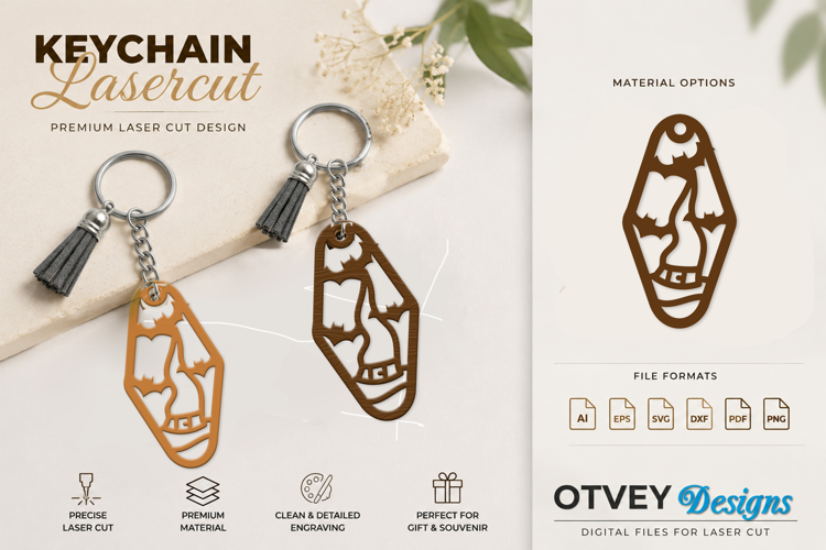Halloween Keychain Lasercut | Halloween Jewelry Template