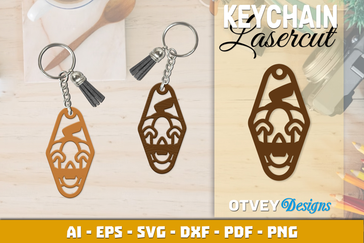 Halloween Keychain Lasercut | Halloween Jewelry Template