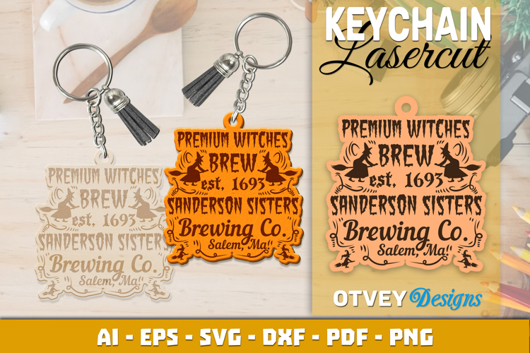 Halloween Keychain Lasercut | Halloween Jewelry Template