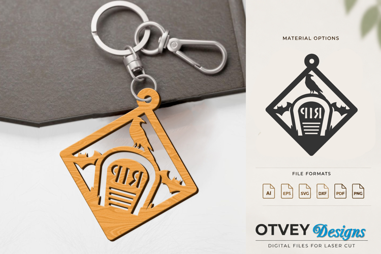 Halloween Keychain Lasercut | Halloween Jewelry Template