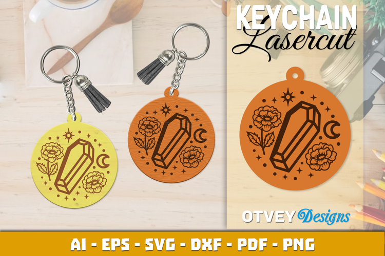 Halloween Keychain Lasercut | Halloween Jewelry Template