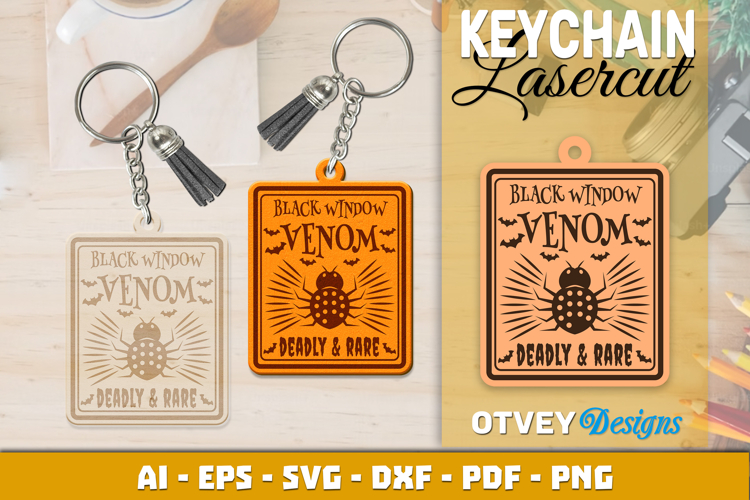 Halloween Keychain Lasercut | Halloween Jewelry Template