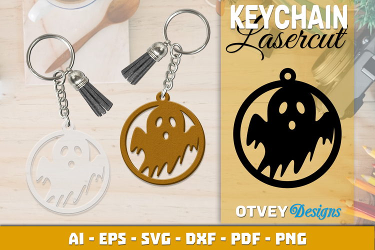 Halloween Keychain Lasercut | Halloween Jewelry Template