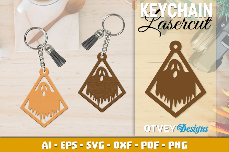 Halloween Keychain Lasercut | Halloween Jewelry Template
