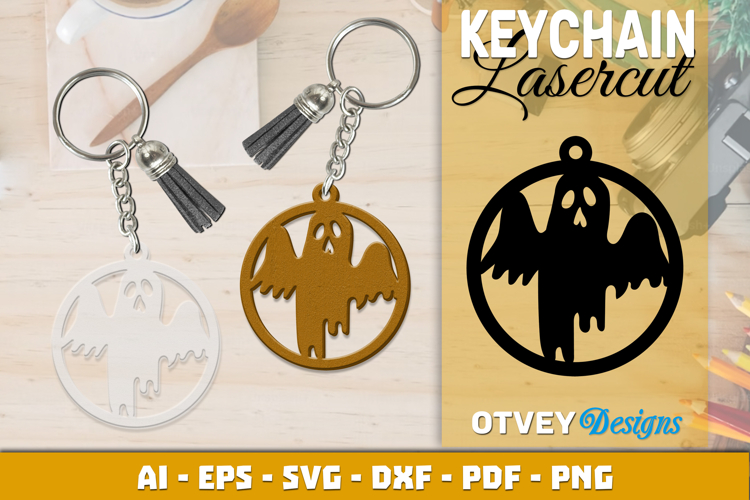 Halloween Keychain Lasercut | Halloween Jewelry Template