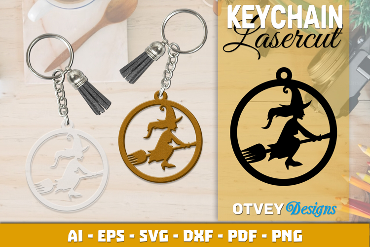 Halloween Keychain Lasercut | Halloween Jewelry Template