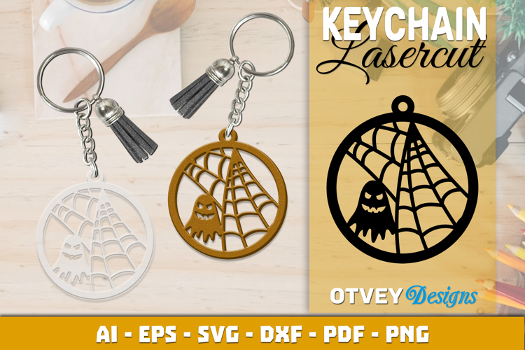Halloween Keychain Lasercut | Halloween Jewelry Template