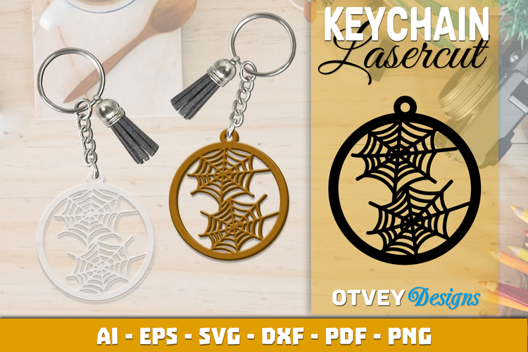 Halloween Keychain Lasercut | Halloween Jewelry Template