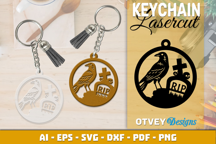 Halloween Keychain Lasercut | Halloween Jewelry Template