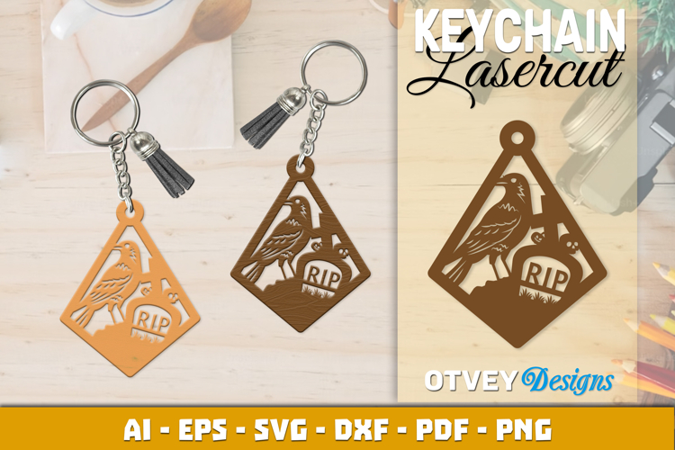 Halloween Keychain Lasercut | Halloween Jewelry Template