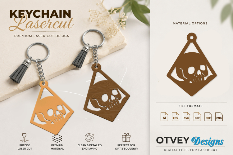 Halloween Keychain Lasercut | Halloween Jewelry Template