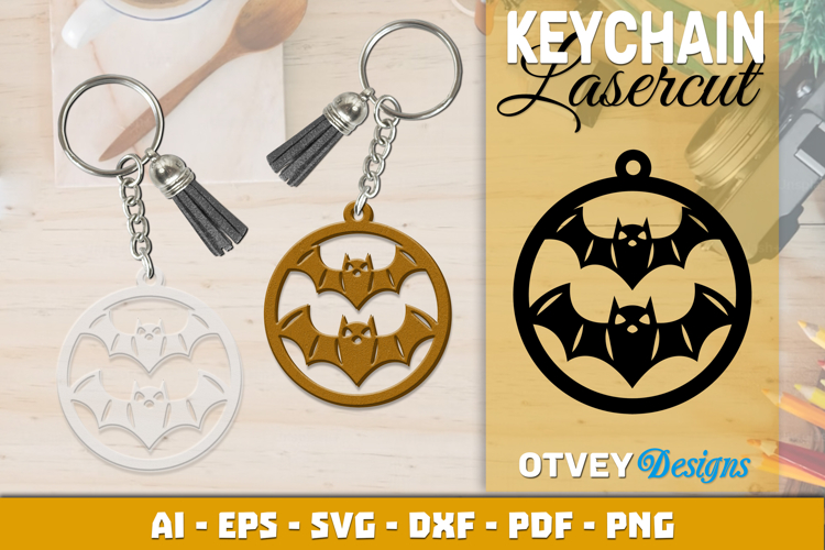 Halloween Keychain Lasercut | Halloween Jewelry Template