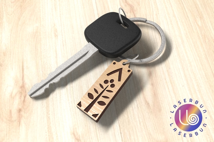 Intricate I Letter Keychain SVG Nordic Folk Laser Design