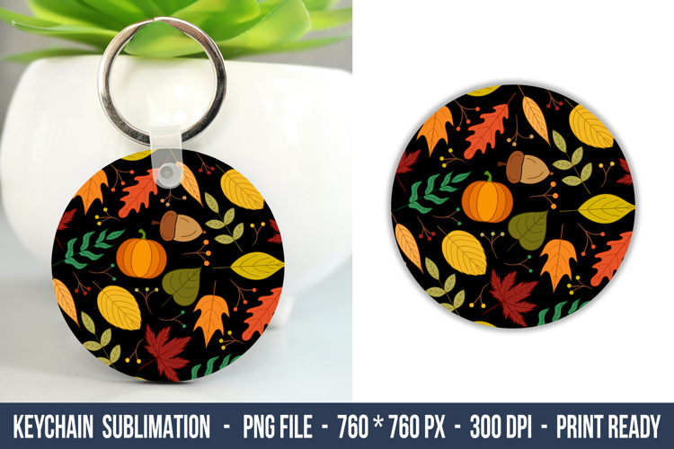 Fall Keychain Sublimation | Keychain Design