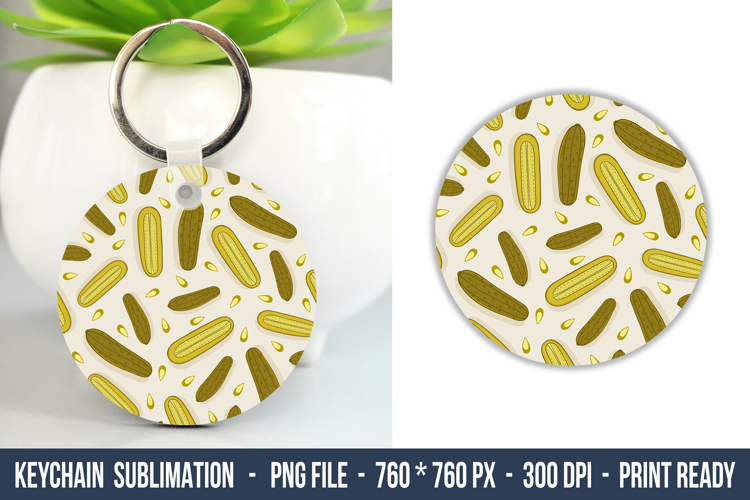 Pickle Pattern keychain | Keychain Sublimation
