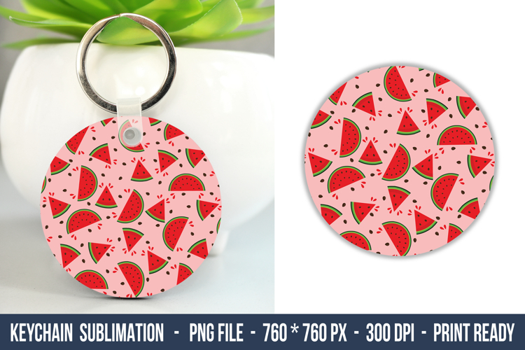 Watermelon Pattern keychain | Keychain Sublimation