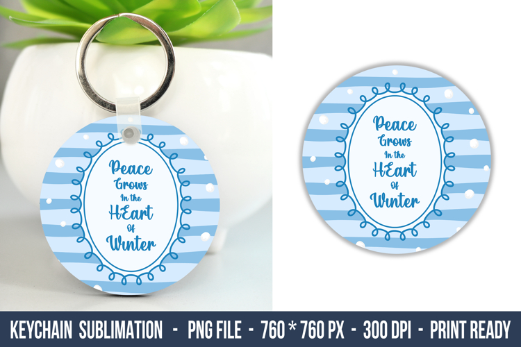 Winter Coquette Quote keychain | Keychain Sublimation