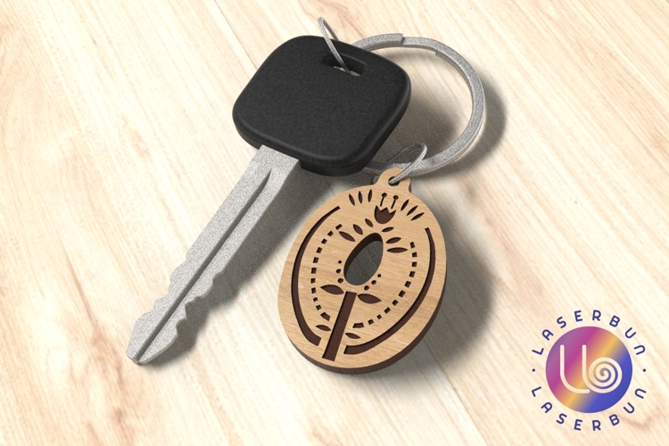 Ornamental O Keychain SVG for Laser Engraving Projects