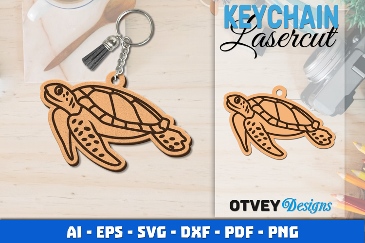 Keychain Sea Animals Lasercut