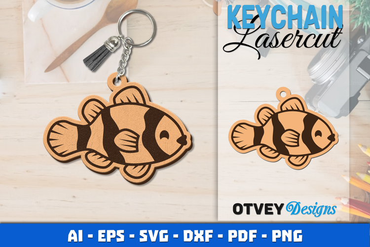Keychain Sea Animals Lasercut