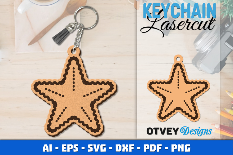 Keychain Sea Animals Lasercut