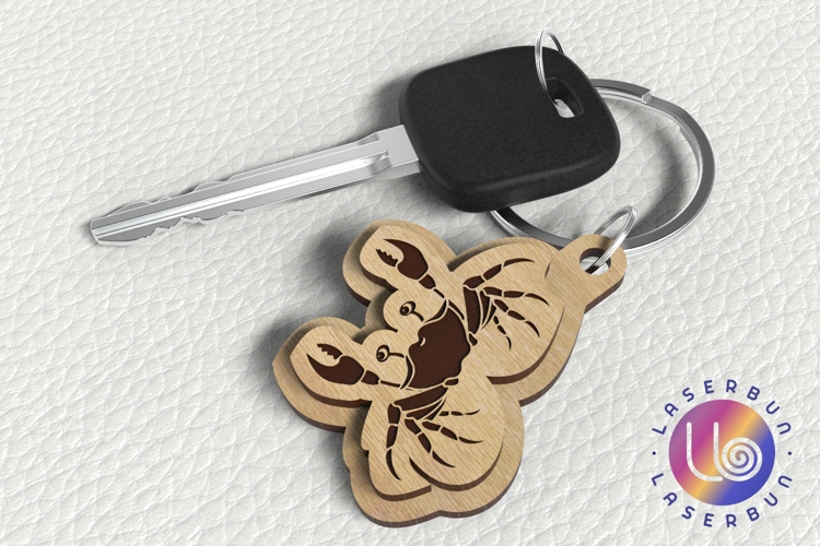 Hermit Crab Keychain SVG - Laser Cut & Engrave