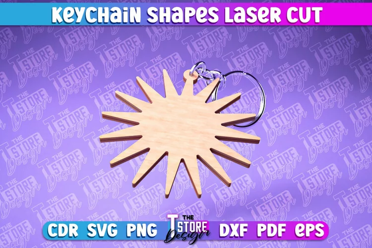 Keychain Shape Laser Cut SVG Design|Funny Wooden Keychain