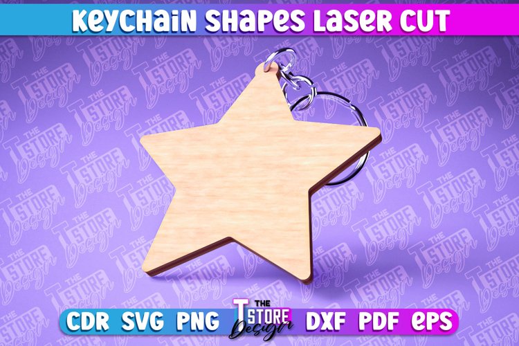 Keychain Shape Laser Cut SVG Design|Funny Wooden Keychain