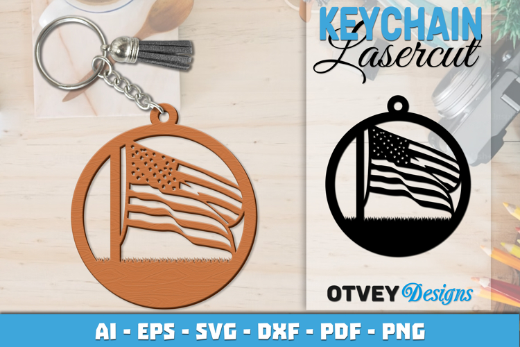 Keychain Soldier memorial Patriotic 4 th July Lasercut